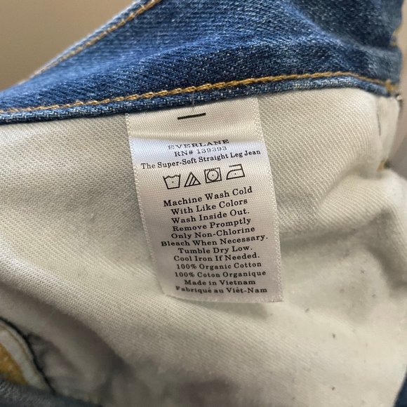 Everlane - Super-Soft Straight Leg Jean Organic cotton - Size 25 Regular - Picture 7 of 7
